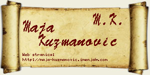 Maja Kuzmanović vizit kartica